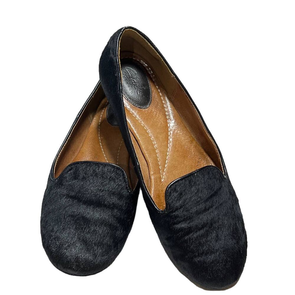 Clarks Artisan Valley Lounge Pony Hair Loafer Ballet Flats Shoes 7 Slip On Black